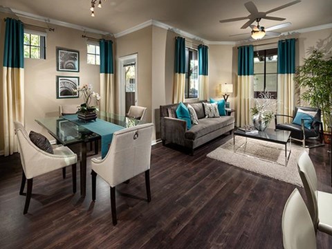 Faux Wood Grain Flooring at ALARA Links at Westridge Apartment Homes, Valencia, CA