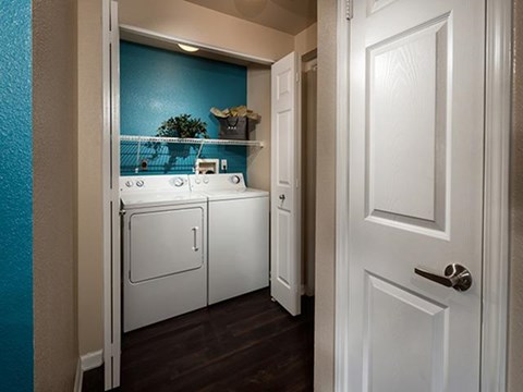 Full-size washer and dryer at ALARA Links at Westridge Apartment Homes, California, 91381