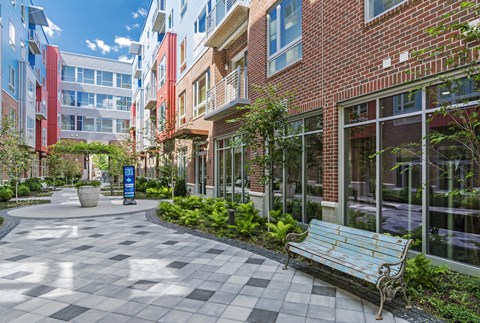 Private Courtyard at West Side Lofts, Red Bank NJ 07701