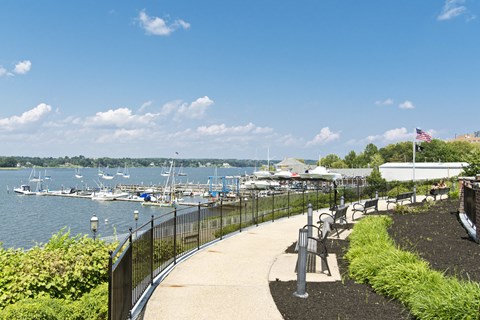 Walking paths at West Side Lofts, Red Bank NJ 07701