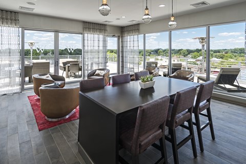 Clubroom with Resident Lounge at West Side Lofts, Red Bank NJ 07701