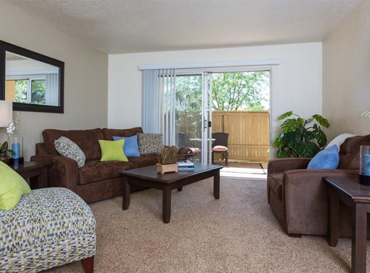 Decorative Faux Wood Blinds at The Towers Apartments, Albuquerque, NM