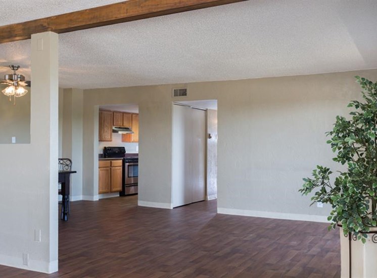 Decorative Faux Wood Blinds at The Towers Apartments, 5404 Montgomery Boulevard NE