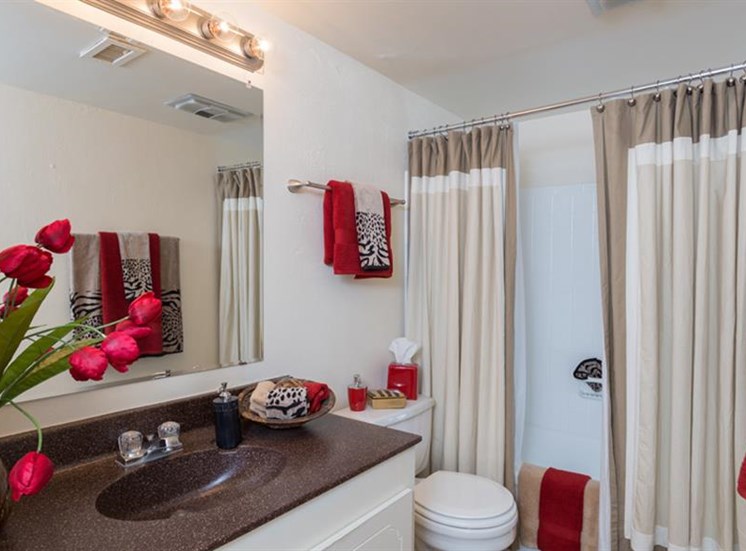 Spacious Bathrooms With Garden Tub at The Towers Apartments, 5404 Montgomery Boulevard NE