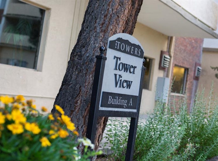 Beautifully Landscaped GroundsĀ at The Towers Apartments, New Mexico, 87109