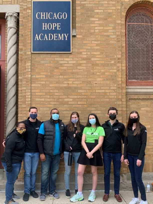 Pangea Cares volunteer at Chicago Hope Academy