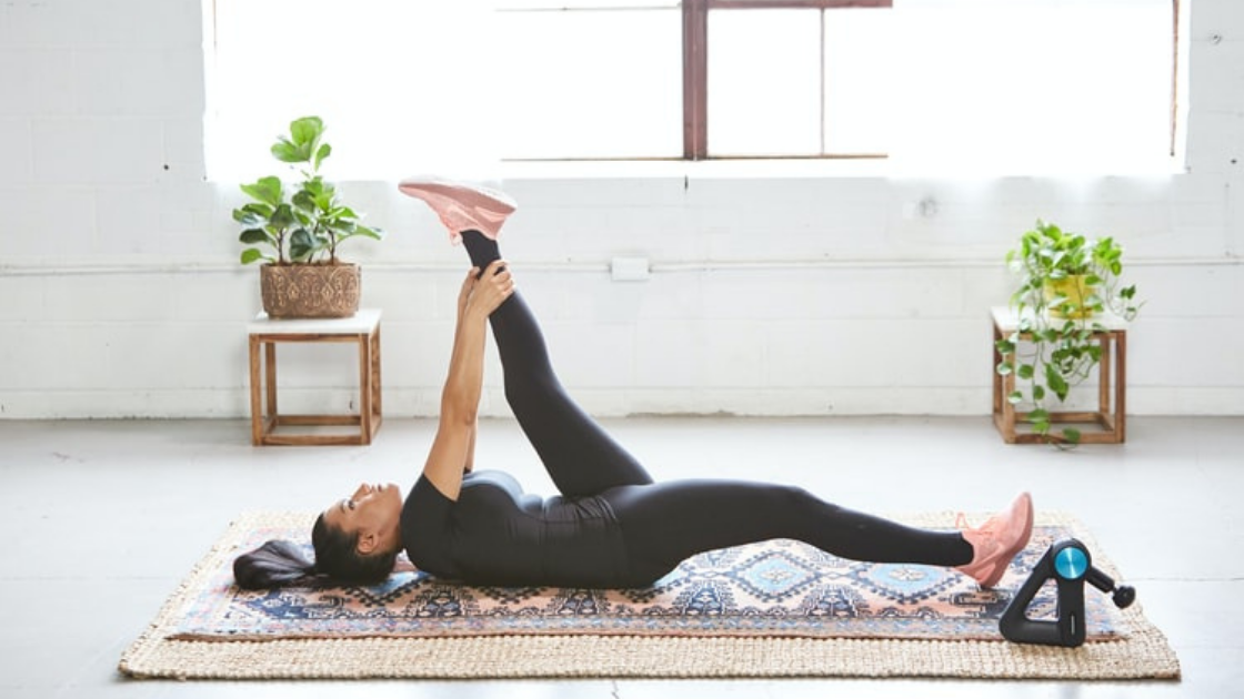 Woman stretching
