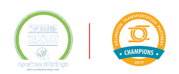 Apartment Ratings Top Rated Award 2020 and Arlington Transportation Partners Champions 2019