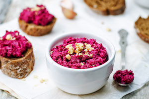 beet pesto is a great spring recipe