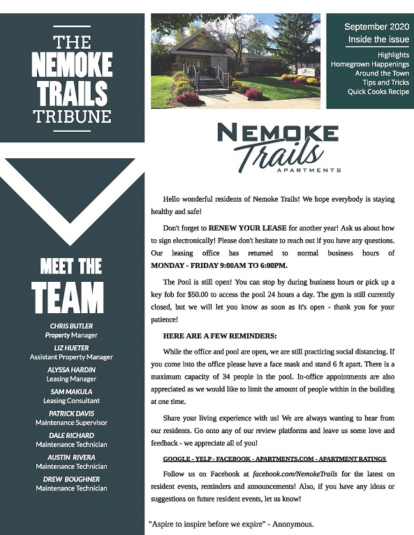 Nemoke Trails Apartments In Haslett Mi