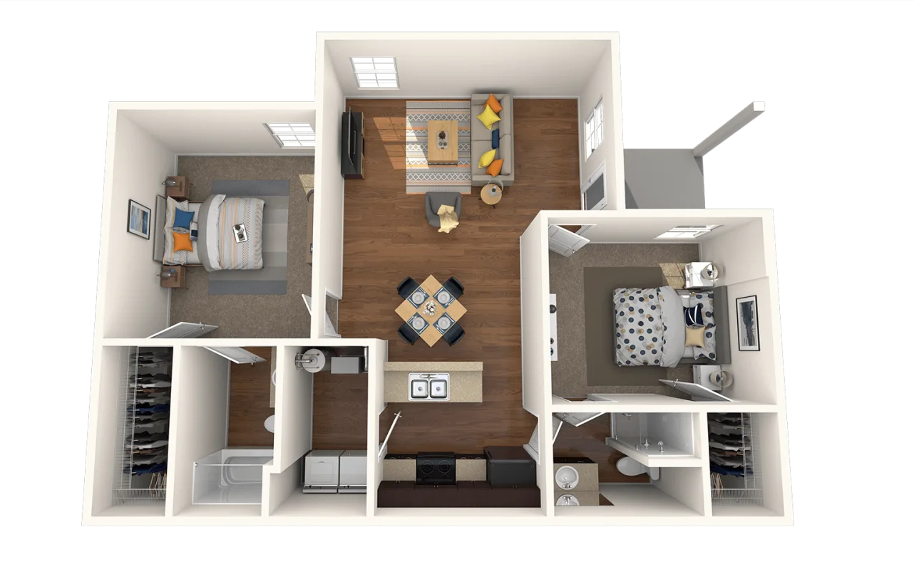 Two Bedroom 1021 Sq ft