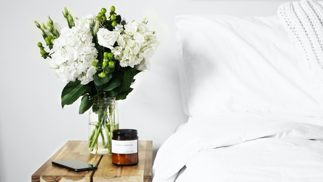 Flowers by Bed