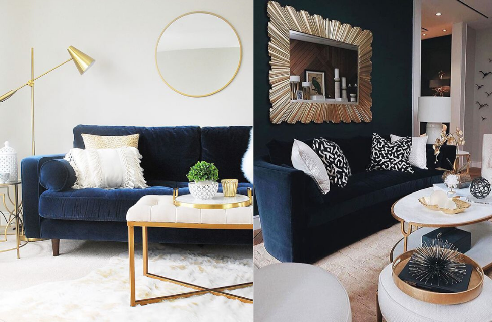 blue couch pillow ideas