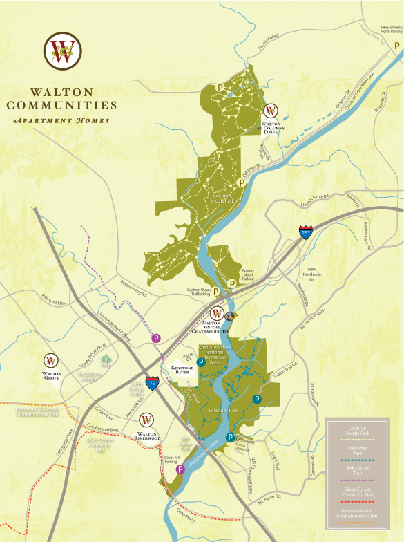 Cochran Shoals Trail Map Walton At Columns Drive | Cochran Shoals Trail