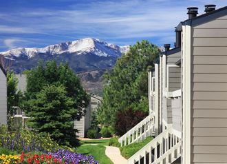 Property Exterior With Mountains View at The Glen at Briargate, Colorado Springs