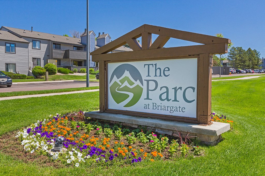 Welcoming Property Signage at The Parc at Briargate, Colorado Springs, CO, 80920