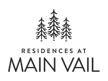A logo for Residences at Main Vail featuring three trees.