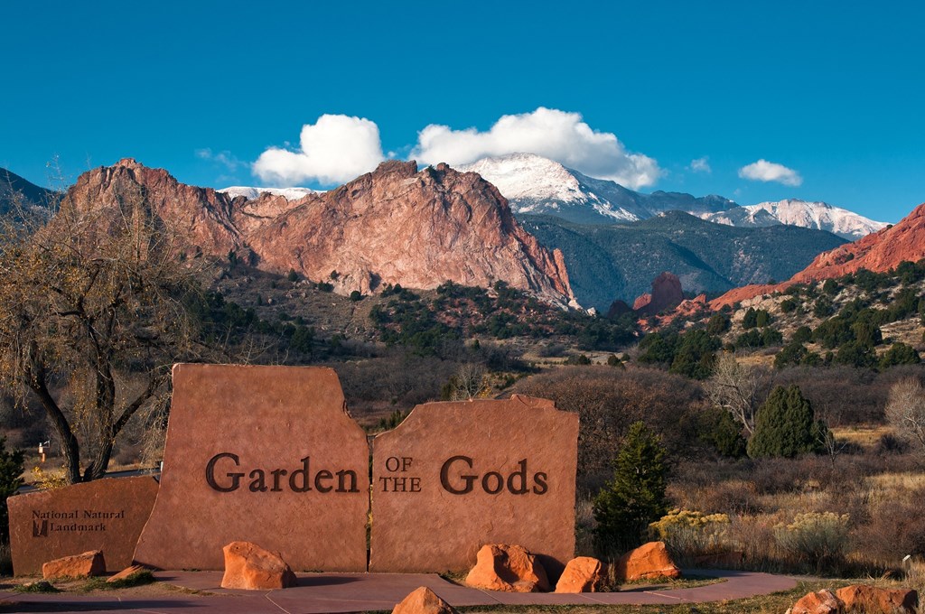 Gardens Of The God Signage at The Parc at Briargate, Colorado