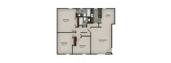 3 Bedroom 2 Bath | 1263 SF.