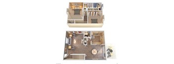 2 Bedroom Townhome | 1327 SF.