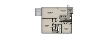 2 Bedroom 2 Bath | 1352 SF.