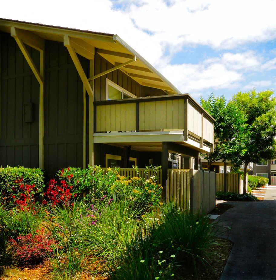 balconies and landscaping