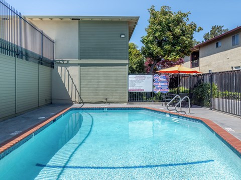 A small pool in a residential area.