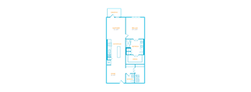 a floor plan of a bedroom apartment