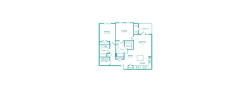 A floor plan of a house with labeled rooms and dimensions.
