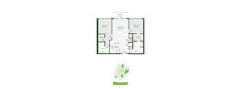 A floor plan of a house with labeled rooms such as "OBSERVE," "RELAX," "GATHER," and "COOK."