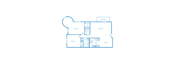 A floor plan of a house with labeled rooms such as "OBSERVE", "RELAX", "GATHER", "DINE", and "COOK".