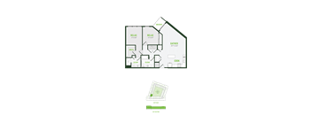 A diagram of a house layout with labeled rooms such as "RELAX," "DRESS," "CLEAN," and "COOK."