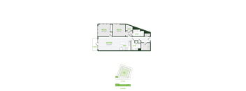 A floor plan of a house with labeled rooms such as "RELAX" and "GATHER".