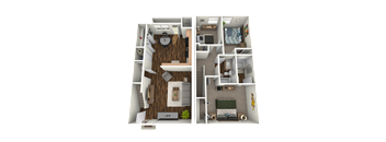 a1 floor plan  the crossings at town square apartments