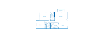A diagram of a house layout with labeled rooms such as "RELAX", "GATHER", "COOK", and "DINE".