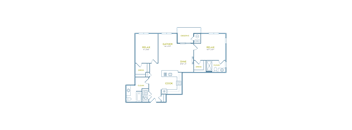 a floor plan of a house with two floors and a closet