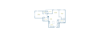 a floor plan of a home with bedrooms and a large living room