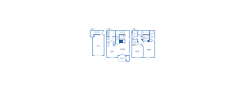 three different floor plans of a house