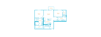 bedroom floor plan | the mille brookhaven apartment homes