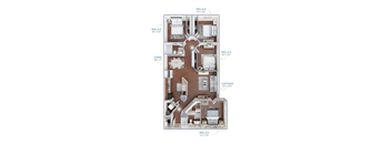 A diagram of a house layout with labeled rooms such as "RELAX", "DINE", and "GATHER".