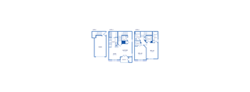 three different floor plans of a house