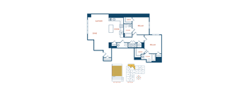 bedroom floor plan | the mille brookhaven apartment homes