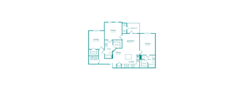 A floor plan of a house with rooms labeled as relax, dine, cook, clean, and observe.