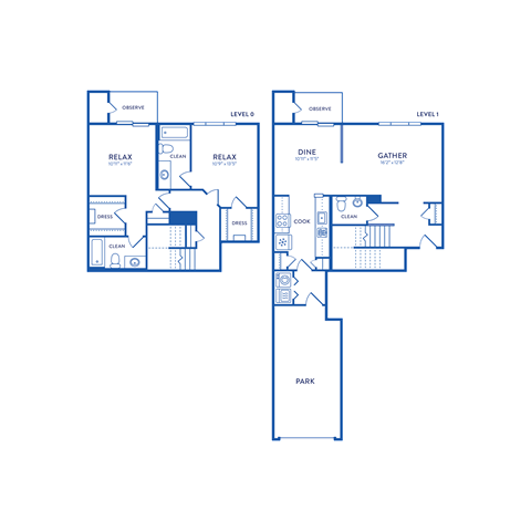 the floor plan of the bedrooms of this floor plan