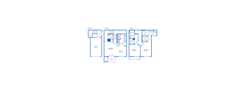 a blueprint of three different floor plans of a house