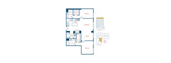 bedroom floor plan | the social at stadium walk apartment homes for rent in ft collins co