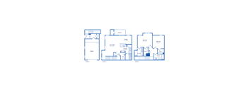 the floor plans of three different layouts of a house