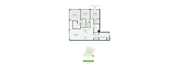A floor plan of a house with labeled rooms such as "RELAX" and "COOK".