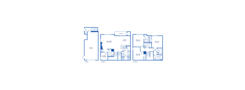 the floor plans of three different layouts of a house
