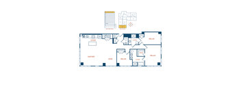a floor plan of a home with a mix of bedrooms and bathrooms